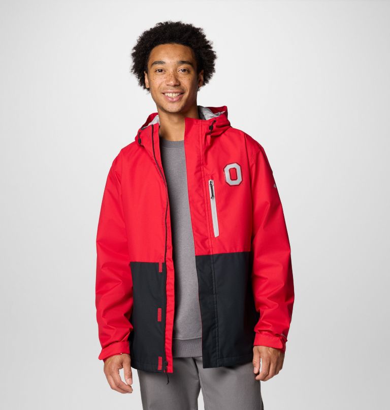 Men's Collegiate Field Bound Jacket - Tall - Ohio State, Color: OS - Intense Red, Black, image 7
