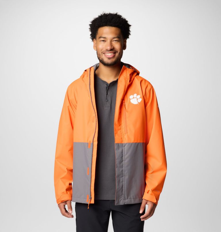 Men's Collegiate Field Bound Jacket - Tall - Clemson, Color: CLE - Spark Orange, City Grey, image 7