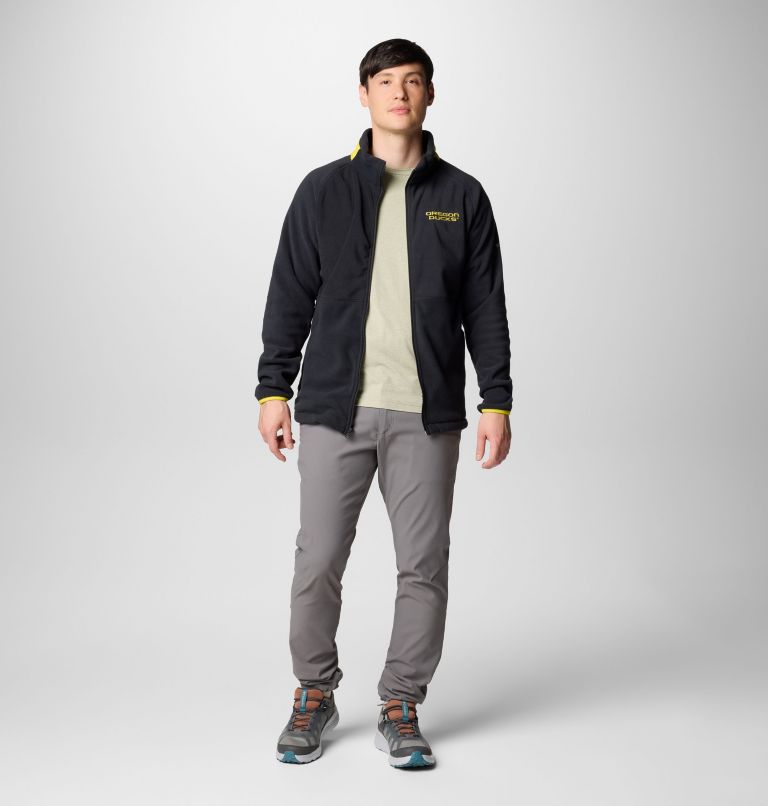 Men's Collegiate Flanker IV Fleece Jacket - Oregon, Color: UO - Black, Yellow Glo, image 3