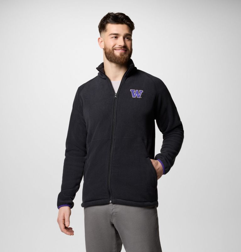 Men's Collegiate Flanker IV Fleece Jacket, Color: UW - Black, UW Purple, image 4
