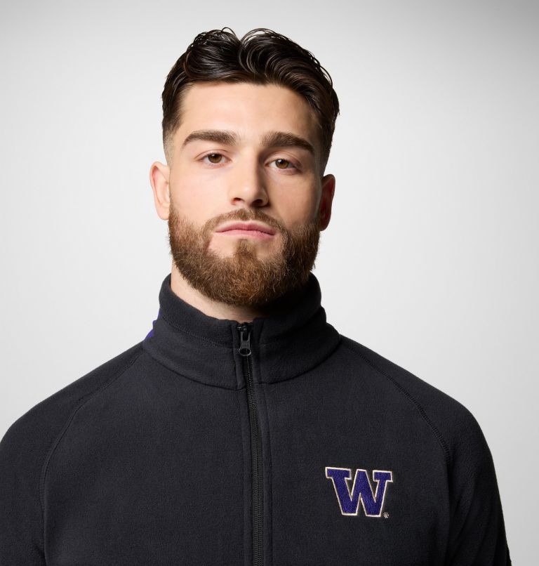 Men's Collegiate Flanker IV Fleece Jacket, Color: UW - Black, UW Purple, image 5