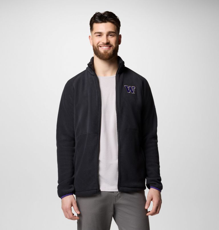 Men's Collegiate Flanker IV Fleece Jacket, Color: UW - Black, UW Purple, image 7