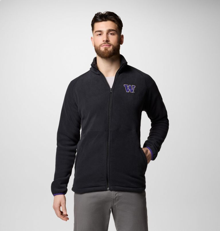 Men's Collegiate Flanker IV Fleece Jacket, Color: UW - Black, UW Purple, image 1