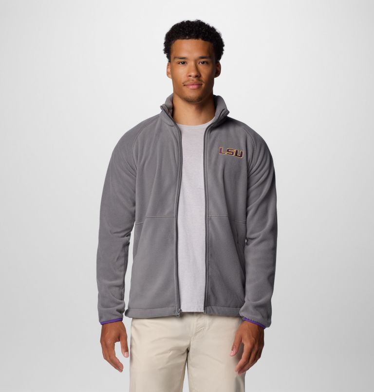 Men's Collegiate Flanker IV Fleece Jacket - LSU, Color: LSU - City Grey, Vivid Purple, image 7