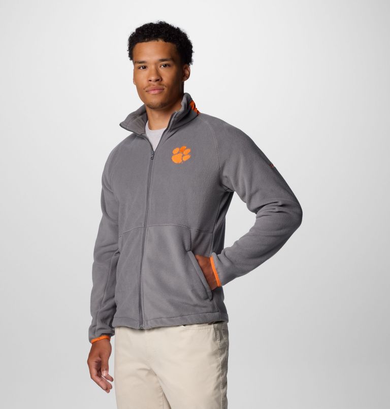 Men's Collegiate Flanker IV Fleece Jacket - Clemson, Color: CLE - City Grey, Spark Orange, image 4