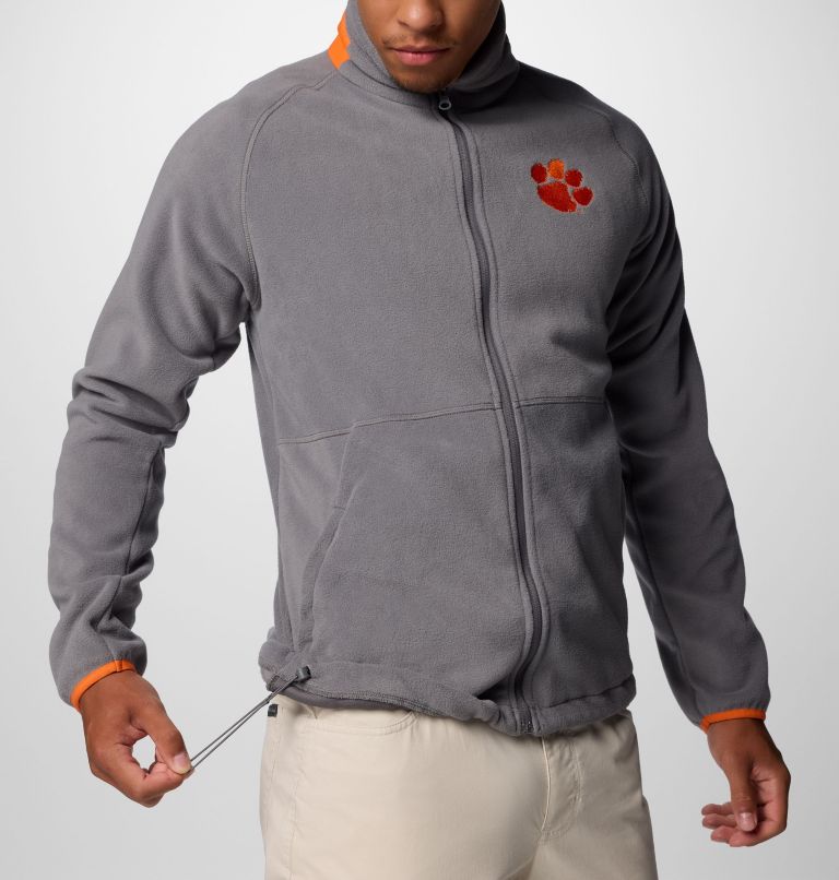 Men's Collegiate Flanker IV Fleece Jacket - Clemson, Color: CLE - City Grey, Spark Orange, image 6