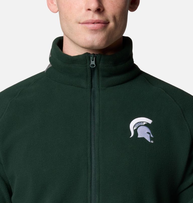 Men's Collegiate Flanker IV Fleece Jacket, Color: MS - Spruce, City Grey, image 4