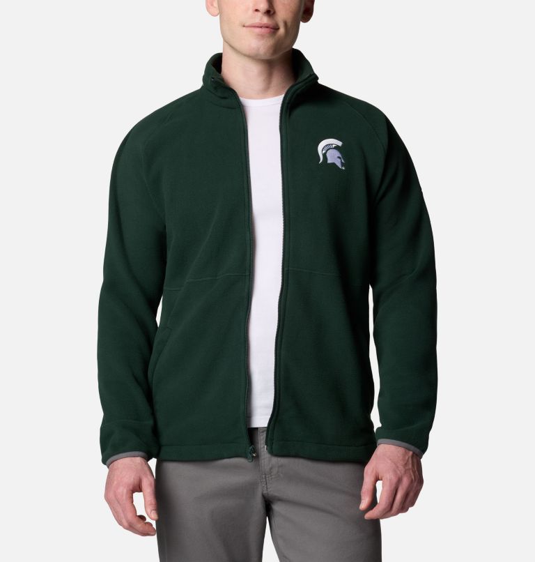 Men's Collegiate Flanker IV Fleece Jacket, Color: MS - Spruce, City Grey, image 6