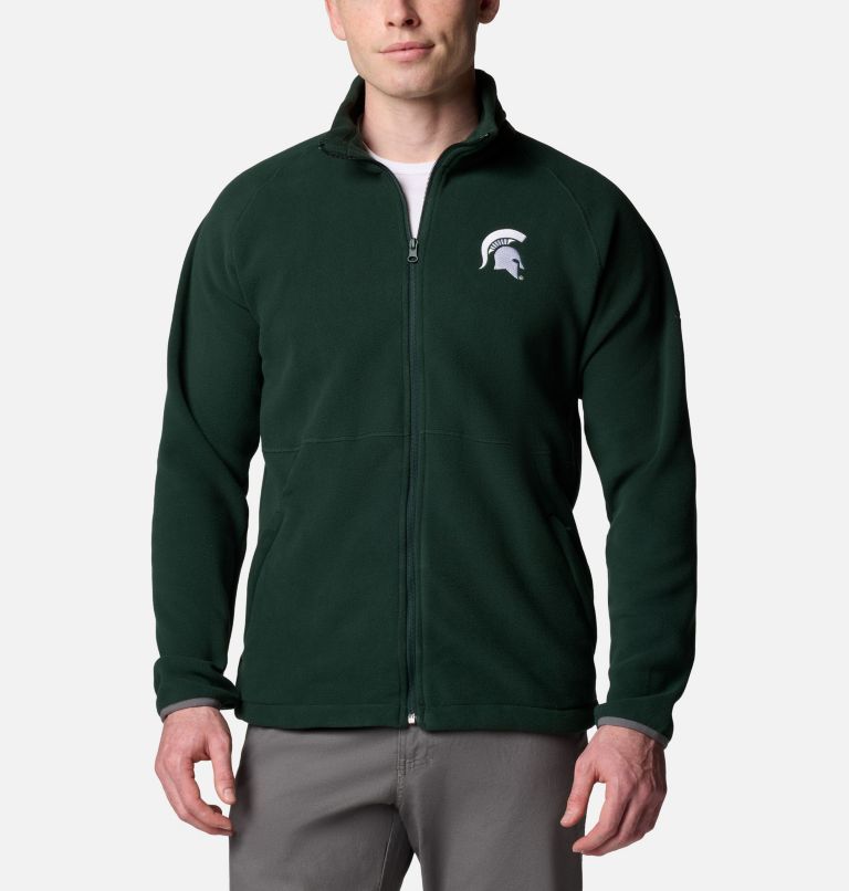 Men's Collegiate Flanker IV Fleece Jacket, Color: MS - Spruce, City Grey, image 1