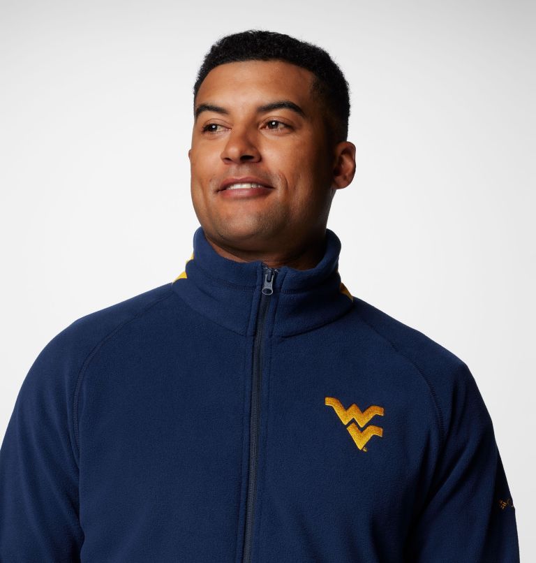Men's Collegiate Flanker IV Fleece Jacket - West Virginia, Color: WV - Collegiate Navy, MLB Gold, image 5