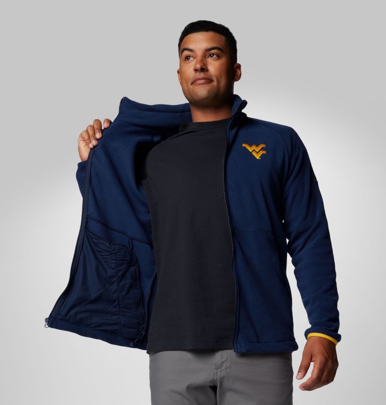 Men's Collegiate Flanker IV Fleece Jacket - West Virginia, Color: WV - Collegiate Navy, MLB Gold, image 6