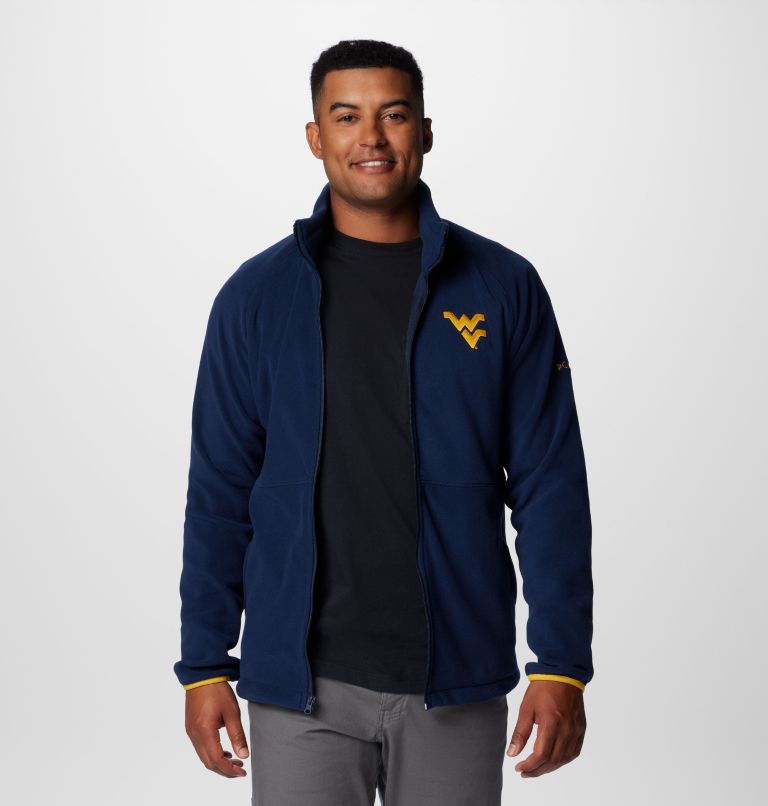 Men's Collegiate Flanker IV Fleece Jacket - West Virginia, Color: WV - Collegiate Navy, MLB Gold, image 1