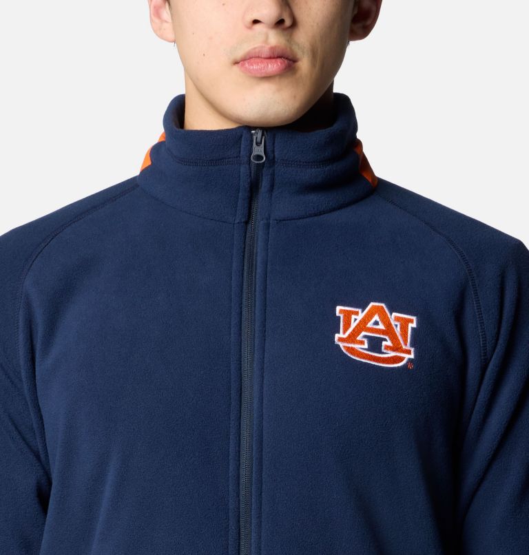 Men's Collegiate Flanker IV Fleece Jacket, Color: AUB - Collegiate Navy, Spark Orange, image 4