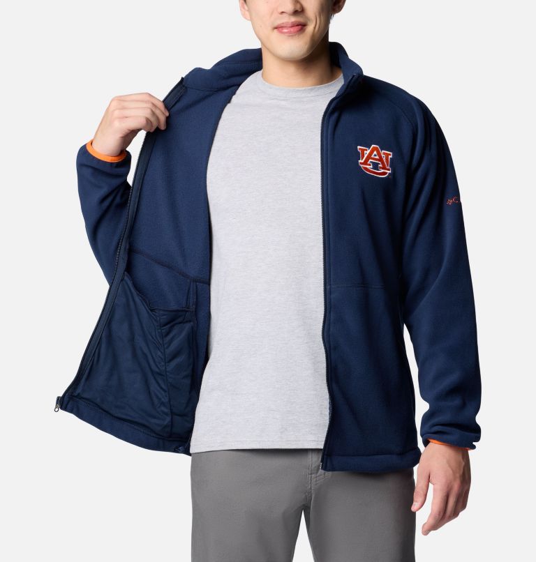 Men's Collegiate Flanker IV Fleece Jacket, Color: AUB - Collegiate Navy, Spark Orange, image 5