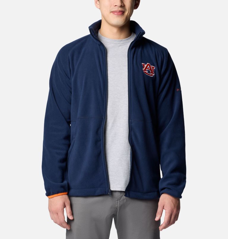 Men's Collegiate Flanker IV Fleece Jacket, Color: AUB - Collegiate Navy, Spark Orange, image 7