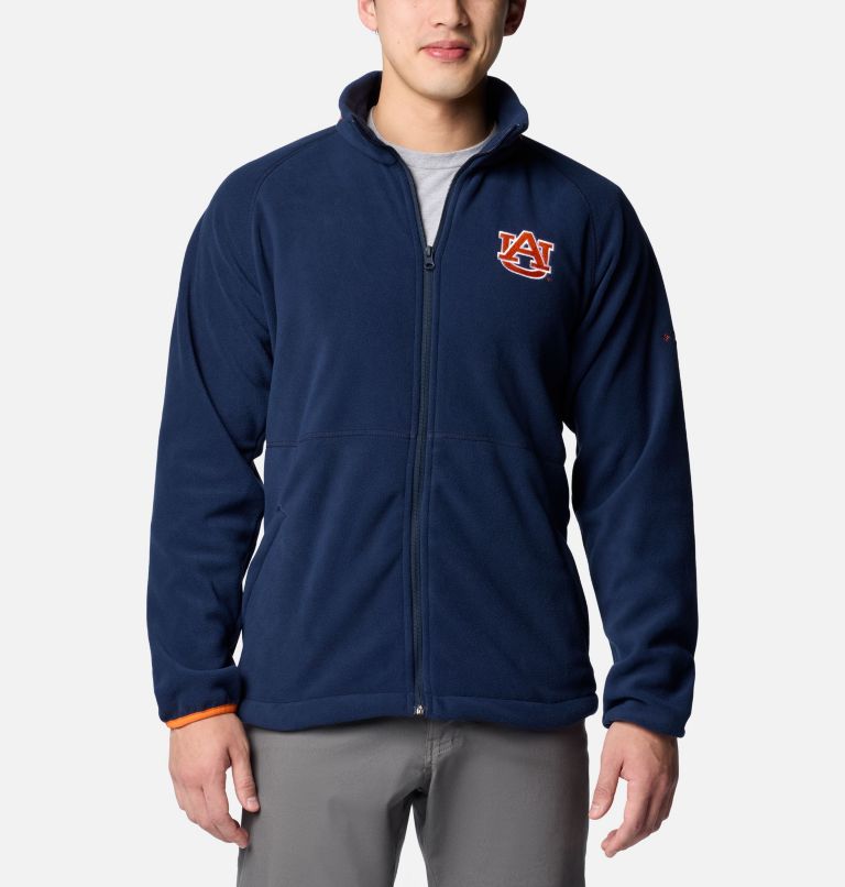 Men's Collegiate Flanker IV Fleece Jacket, Color: AUB - Collegiate Navy, Spark Orange, image 1