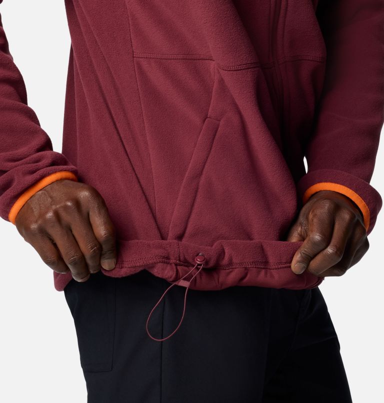 Men's Collegiate Flanker IV Fleece Jacket, Color: VT - Deep Maroon, Tangy Orange, image 6