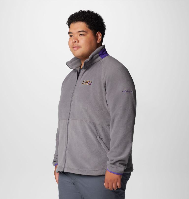 Men's Collegiate Flanker IV Fleece Jacket - LSU - Big, Color: LSU - City Grey, Vivid Purple, image 4