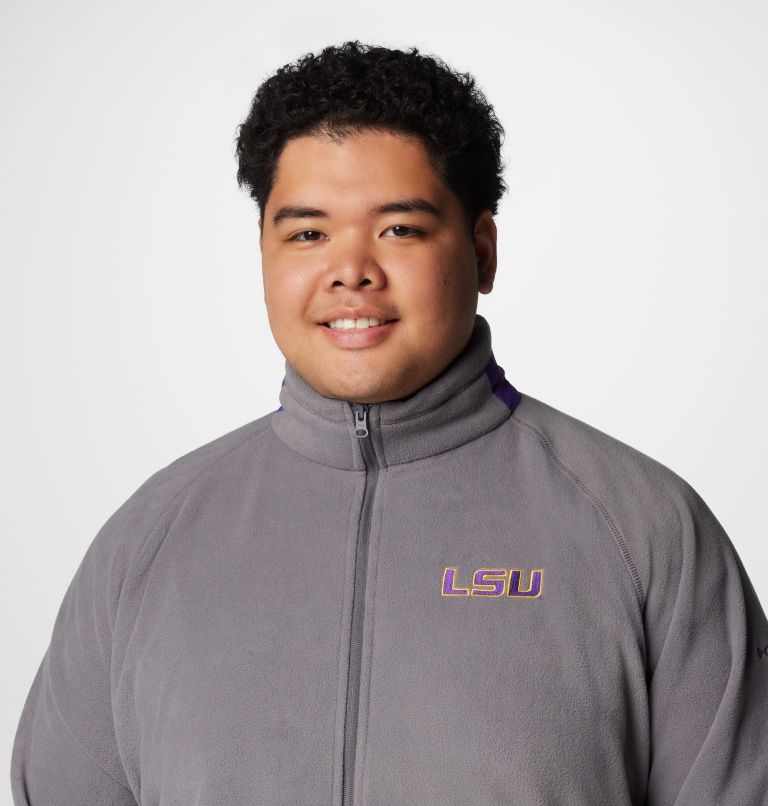 Men's Collegiate Flanker IV Fleece Jacket - LSU - Big, Color: LSU - City Grey, Vivid Purple, image 5