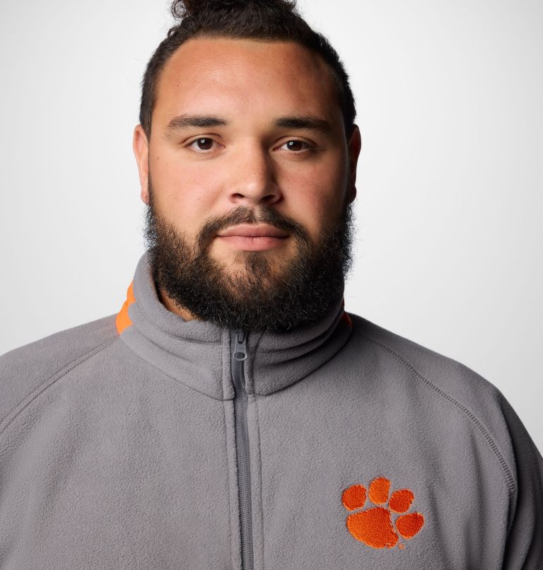 Men's Collegiate Flanker IV Fleece Jacket - Clemson - Big, Color: CLE - City Grey, Spark Orange, image 5