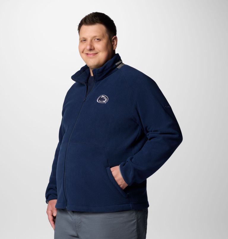 Men's Collegiate Flanker IV Fleece Jacket - Penn State - Big, Color: PSU - Collegiate Navy, City Grey, image 4