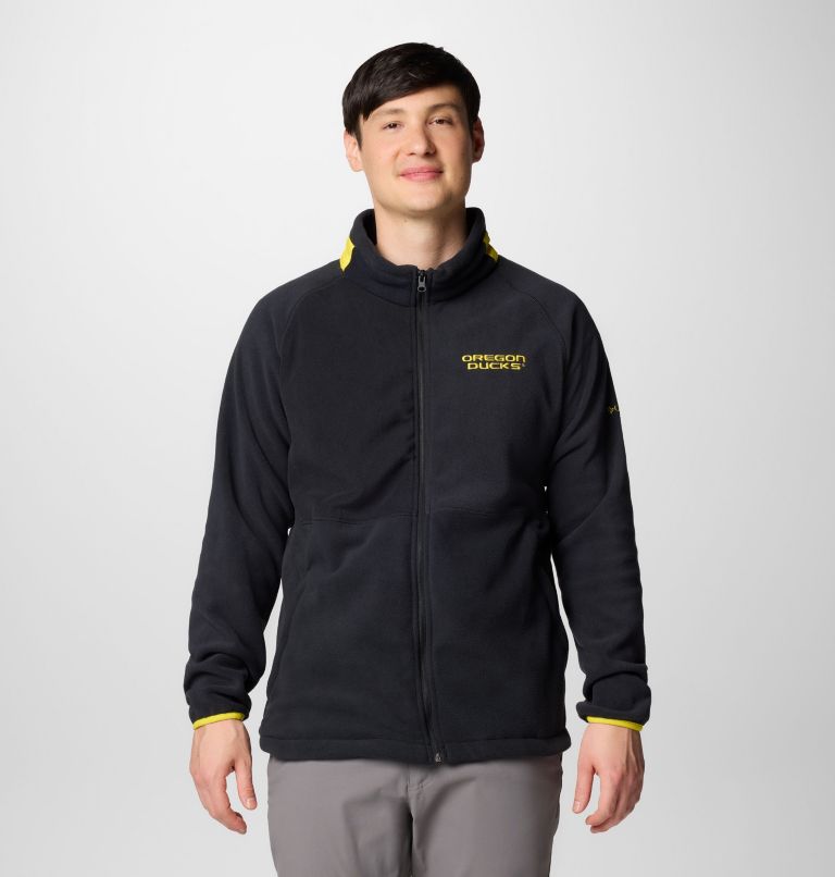 Men's Collegiate Flanker IV Fleece Jacket - Oregon - Tall, Color: UO - Black, Yellow Glo, image 1