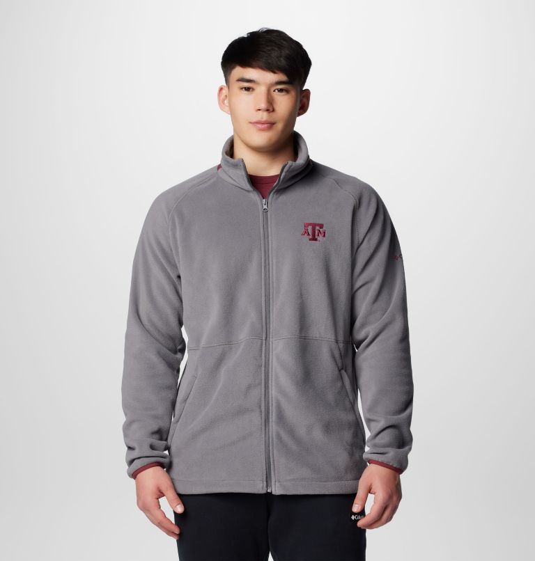 Men's Collegiate Flanker IV Fleece Jacket - Texas A&M - Tall, Color: TAM - City Grey, Deep Maroon, image 1