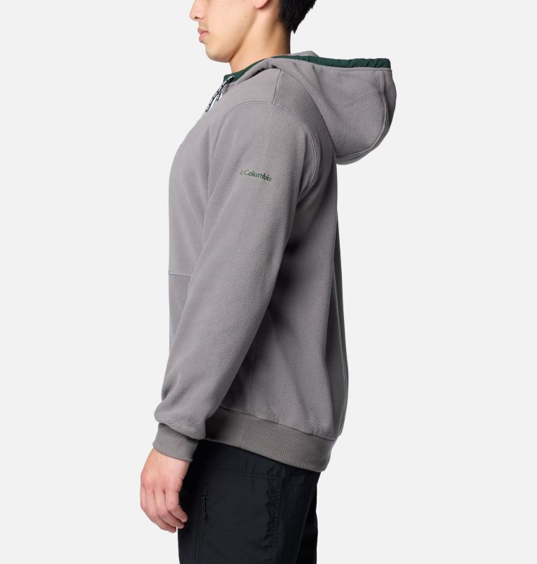 Men's Collegiate Flanker Fleece Hoodie - Michigan State, Color: MS - City Grey, image 3