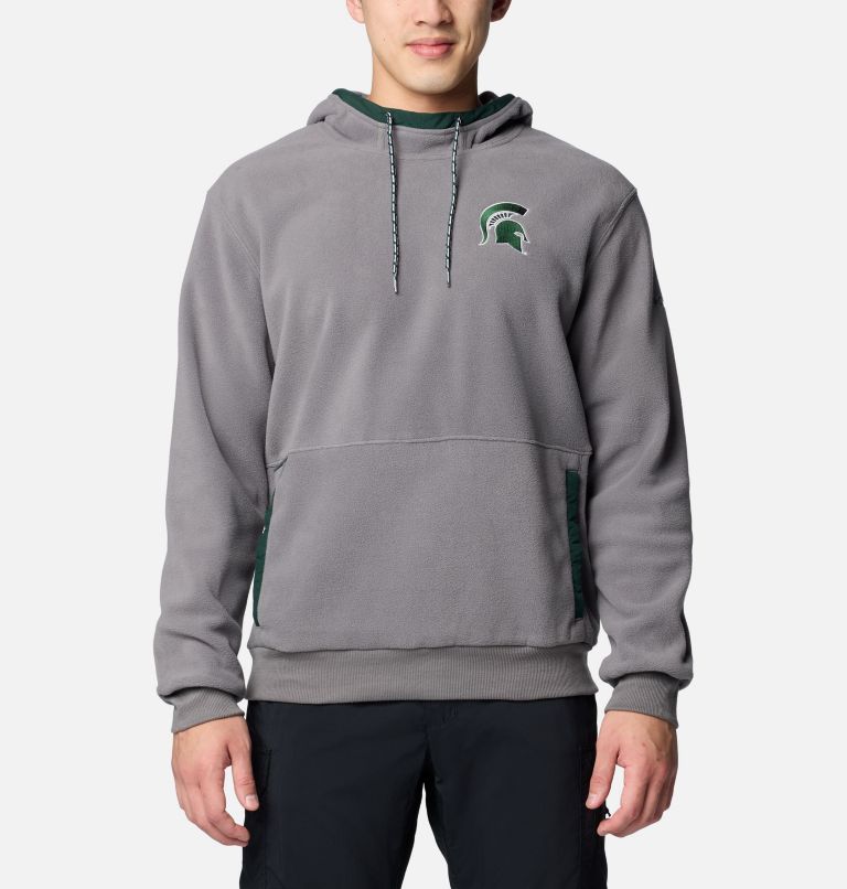 Men's Collegiate Flanker Fleece Hoodie - Michigan State, Color: MS - City Grey, image 1