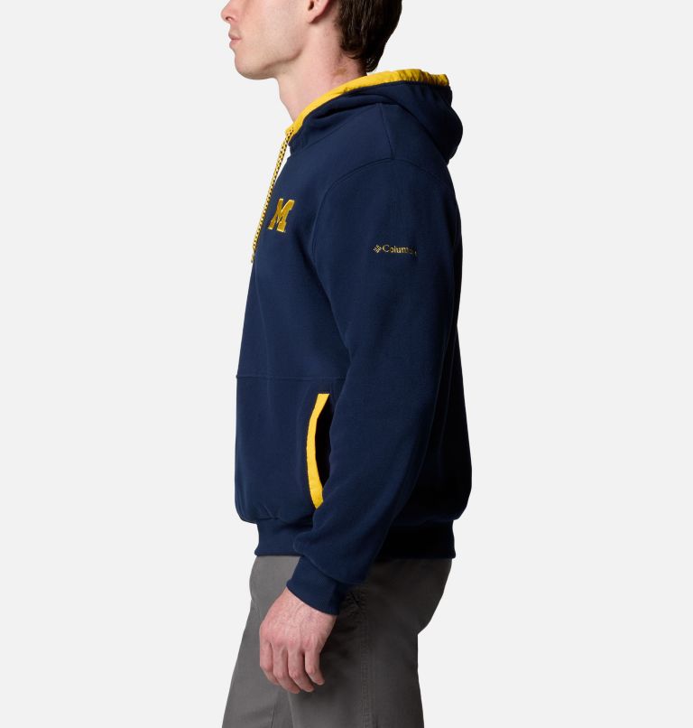 Men's Collegiate Flanker Fleece Hoodie, Color: UM - Collegiate Navy, image 3