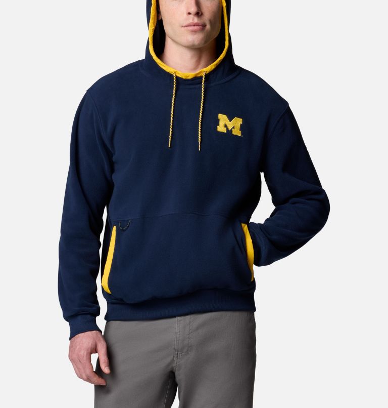 Men's Collegiate Flanker Fleece Hoodie, Color: UM - Collegiate Navy, image 5