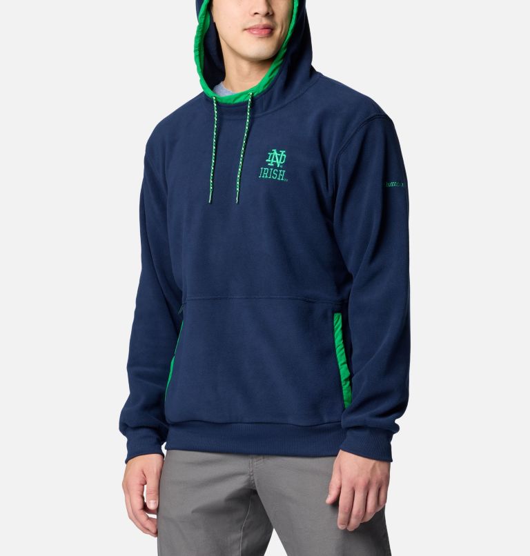 Men's Collegiate Flanker Fleece Hoodie - Notre Dame, Color: ND - Collegiate Navy, image 5