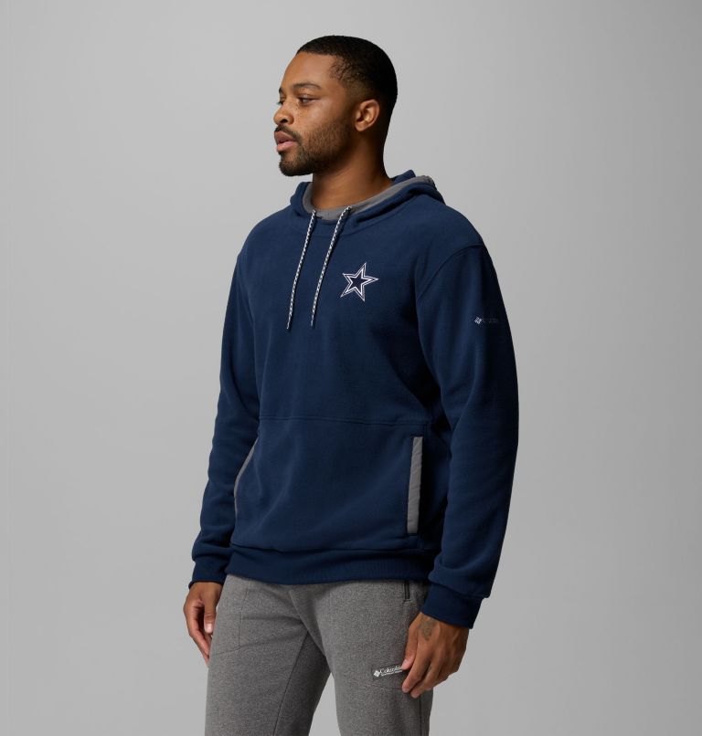 Men's Flanker Fleece Hoodie - Dallas Cowboys, Color: DC - Collegiate Navy, image 4