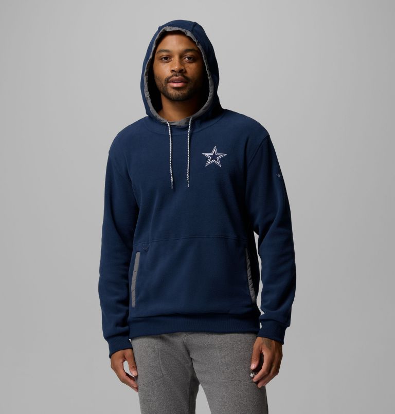 Men's Flanker Fleece Hoodie - Dallas Cowboys, Color: DC - Collegiate Navy, image 5