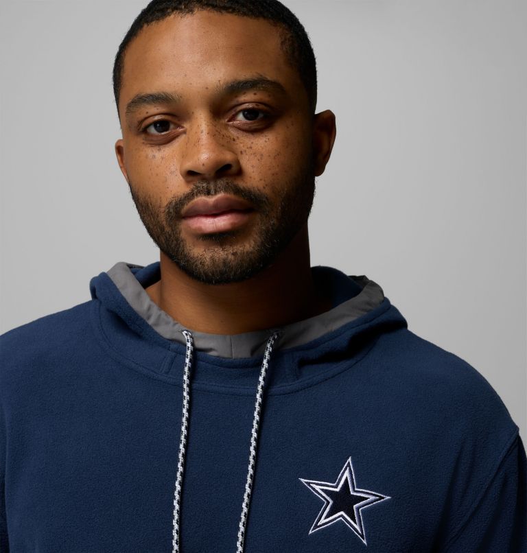 Men's Flanker Fleece Hoodie - Dallas Cowboys, Color: DC - Collegiate Navy, image 6