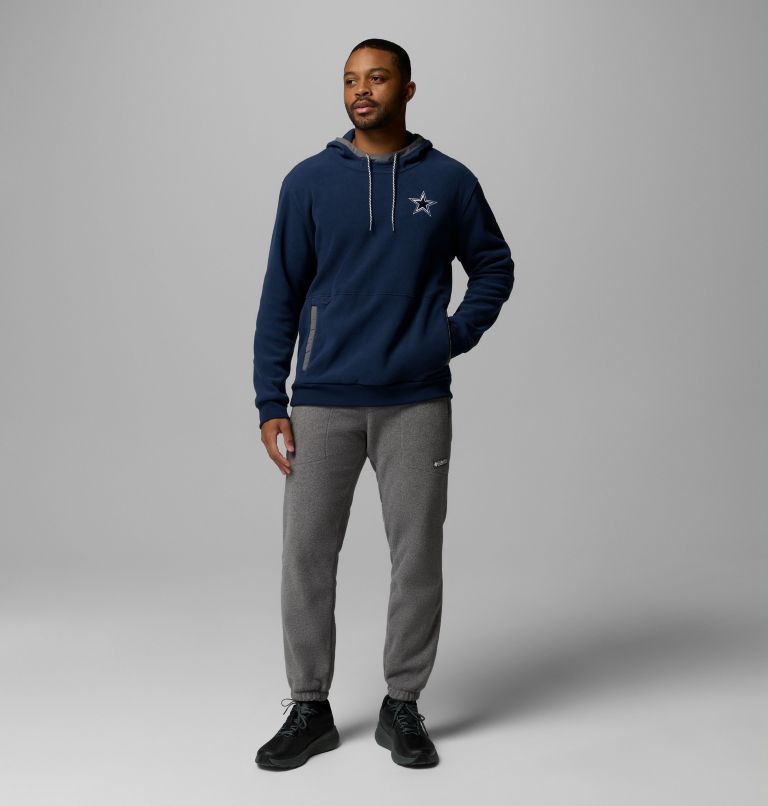 Men's Flanker Fleece Hoodie - Dallas Cowboys, Color: DC - Collegiate Navy, image 2