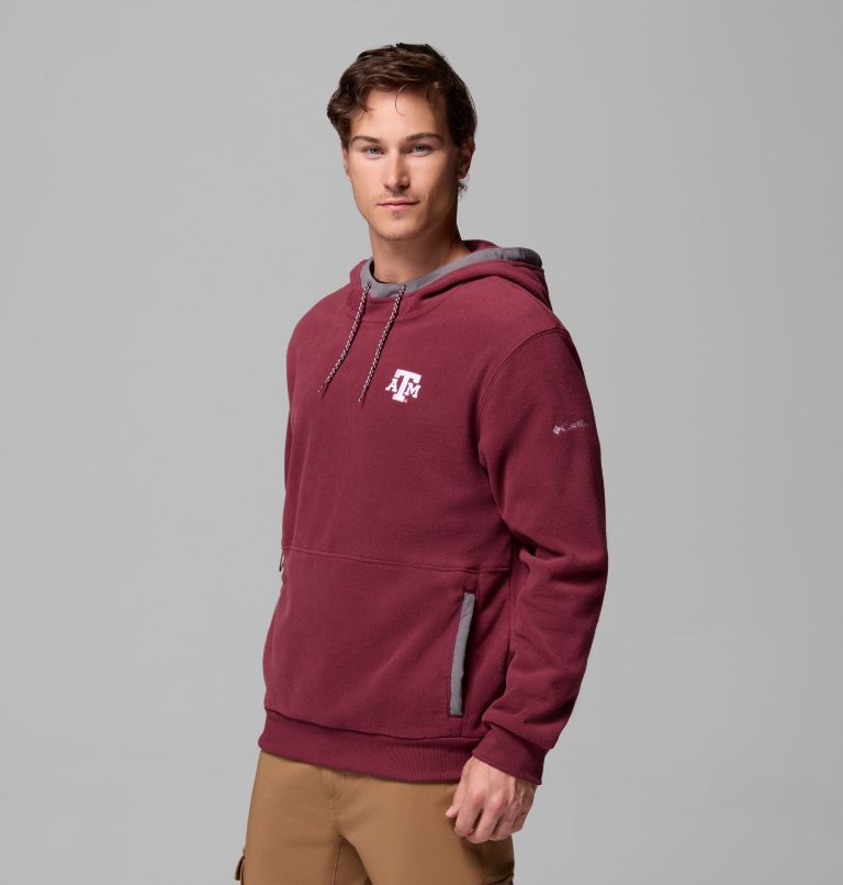 Men's Collegiate Flanker Fleece Hoodie - Texas A&M, Color: TAM - Deep Maroon, image 4