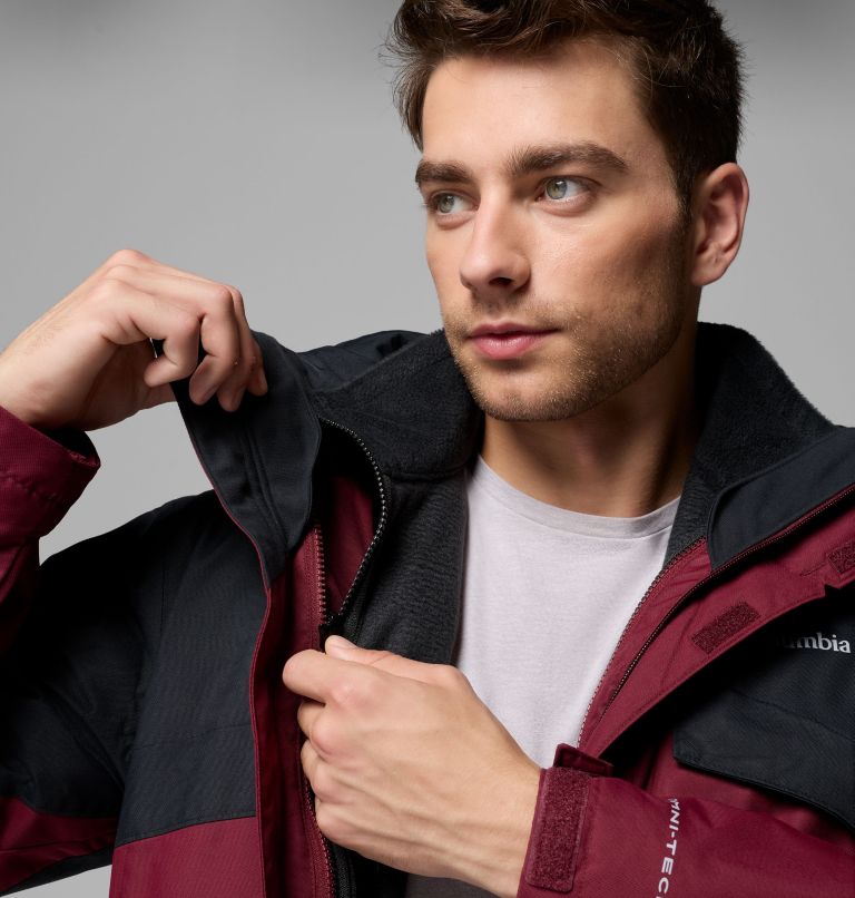 Men's Bugaboo III Fleece Interchange Jacket, Color: Rich Wine, Black, image 8