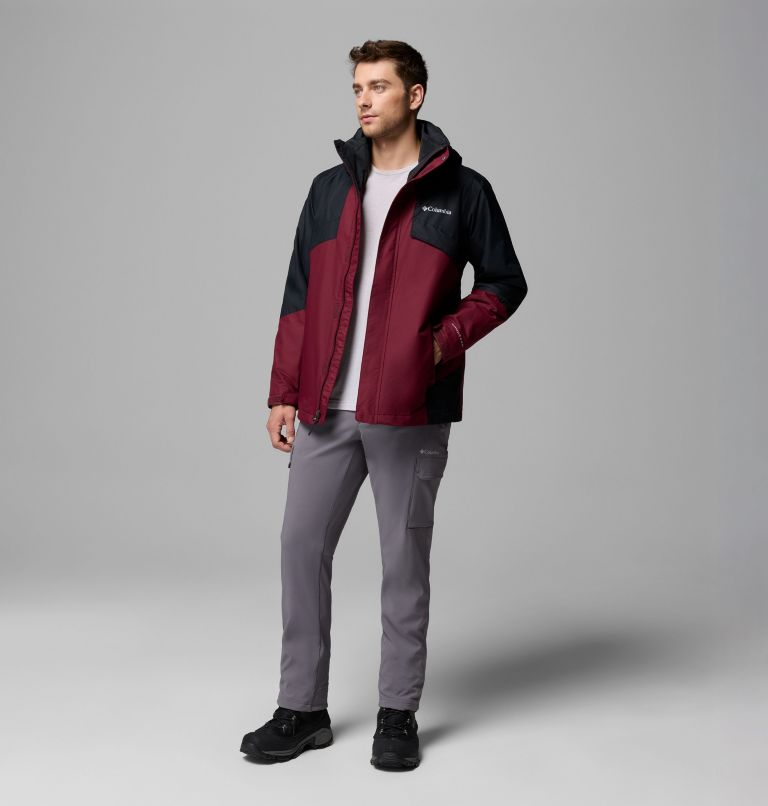 Men's Bugaboo III Fleece Interchange Jacket, Color: Rich Wine, Black, image 2