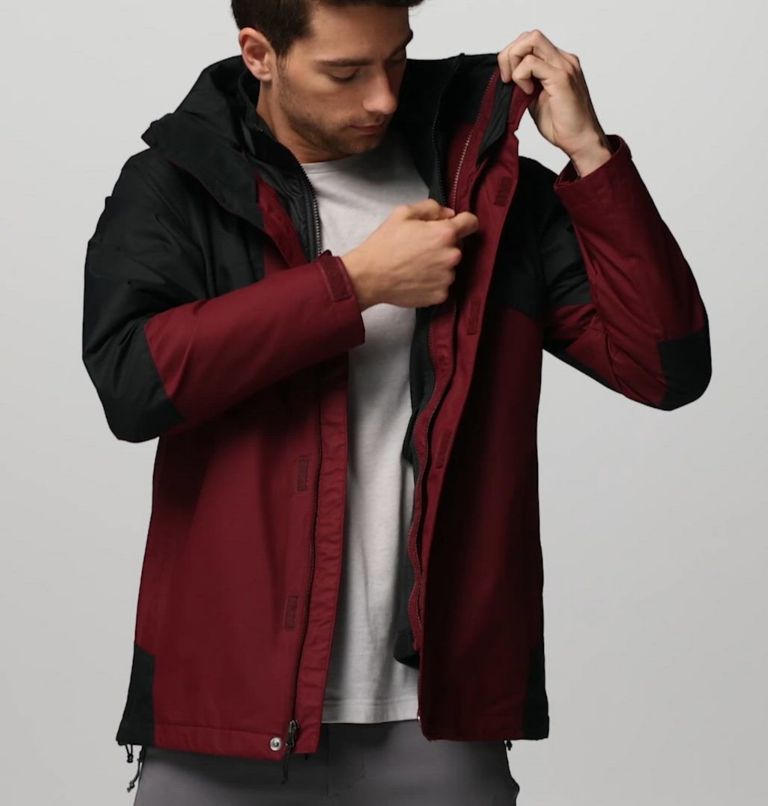 Men's Bugaboo III Fleece Interchange Jacket, Color: Rich Wine, Black