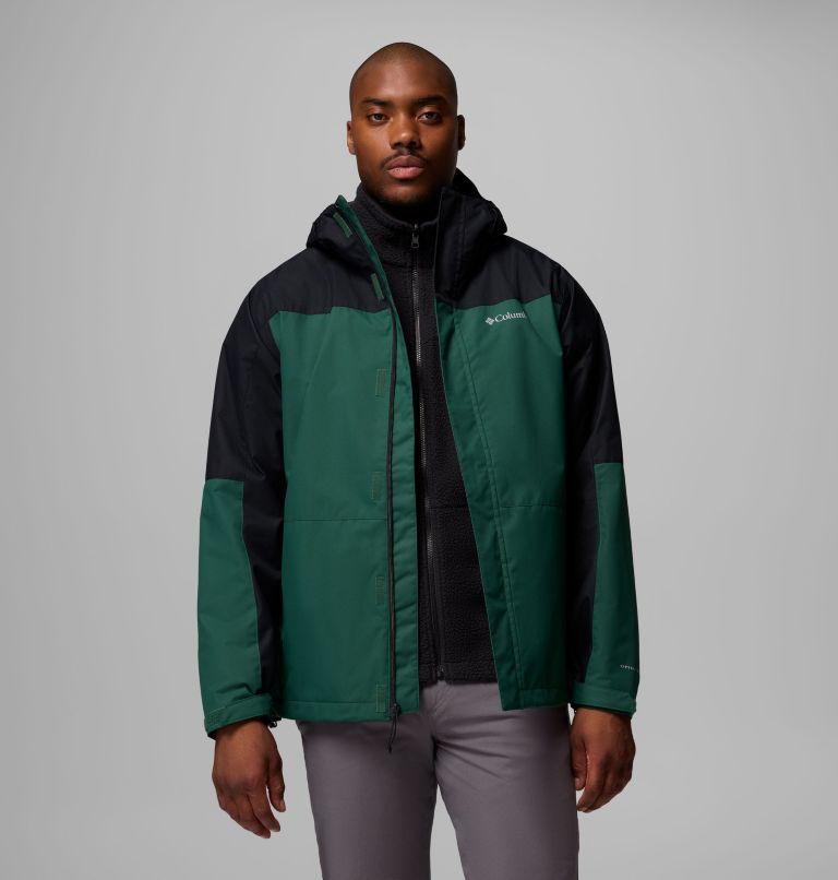 Men's Hikebound II Interchange Jacket, Color: Rain Forest, Black, image 5