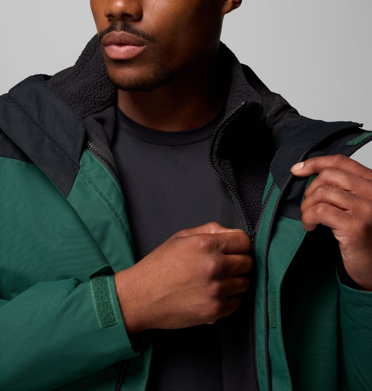 Men's Hikebound II Interchange Jacket, Color: Rain Forest, Black, image 7