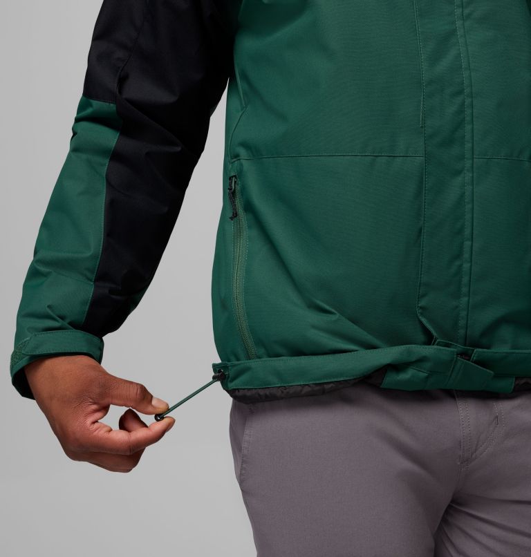Men's Hikebound II Interchange Jacket, Color: Rain Forest, Black, image 9