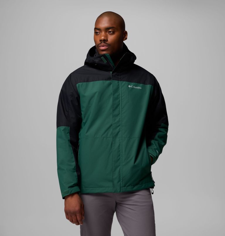 Men's Hikebound II Interchange Jacket, Color: Rain Forest, Black, image 1