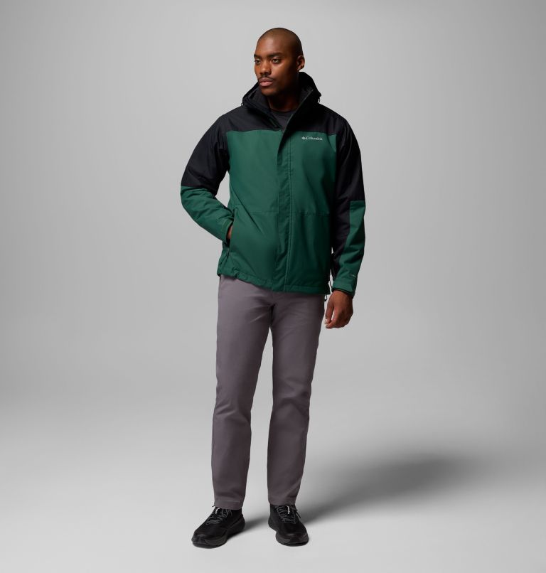 Men's Hikebound II Interchange Jacket, Color: Rain Forest, Black, image 2