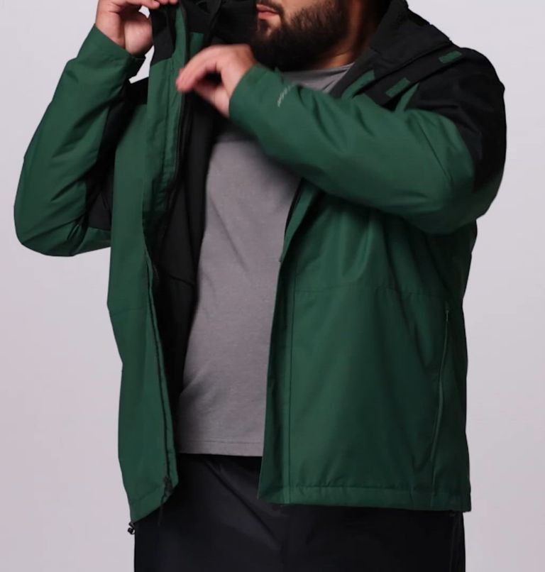 Men's Hikebound II Interchange Jacket - Big, Color: Rain Forest, Black