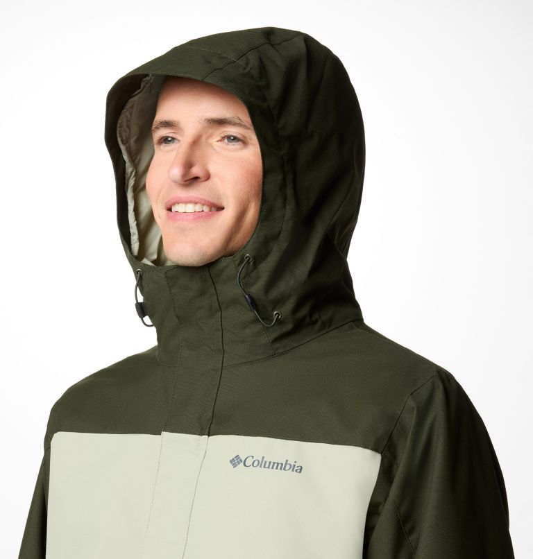Men's Hikebound II Waterproof Hooded 3-In-1 Jacket, Color: Safari, Greenscape, image 5
