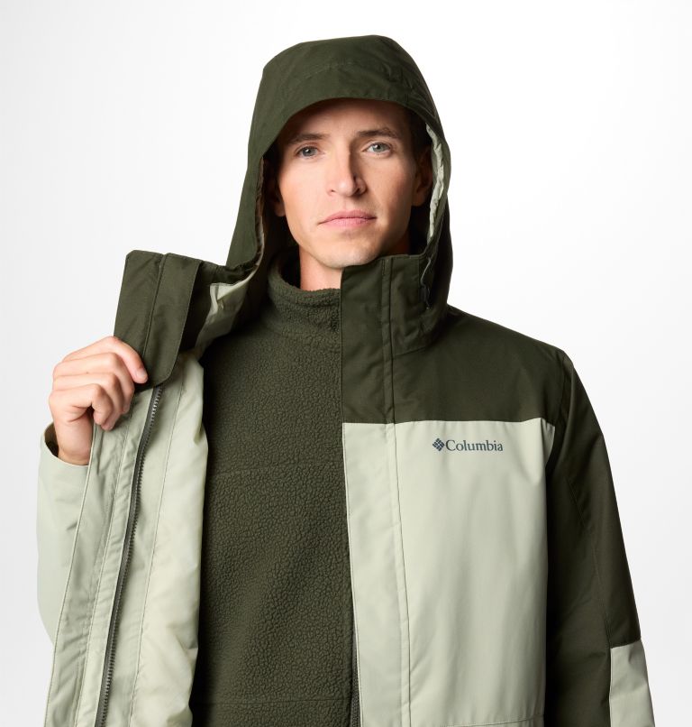 Men's Hikebound II Waterproof Hooded 3-In-1 Jacket, Color: Safari, Greenscape, image 7