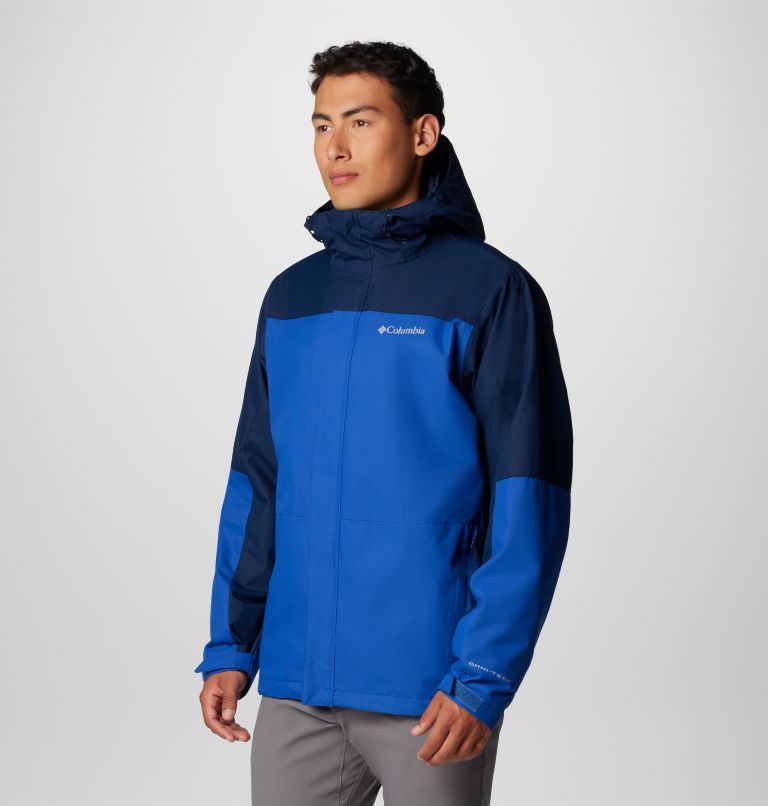 Men's Hikebound II Waterproof Hooded 3-In-1 Jacket, Color: Mountain Blue, Collegiate Navy, image 4