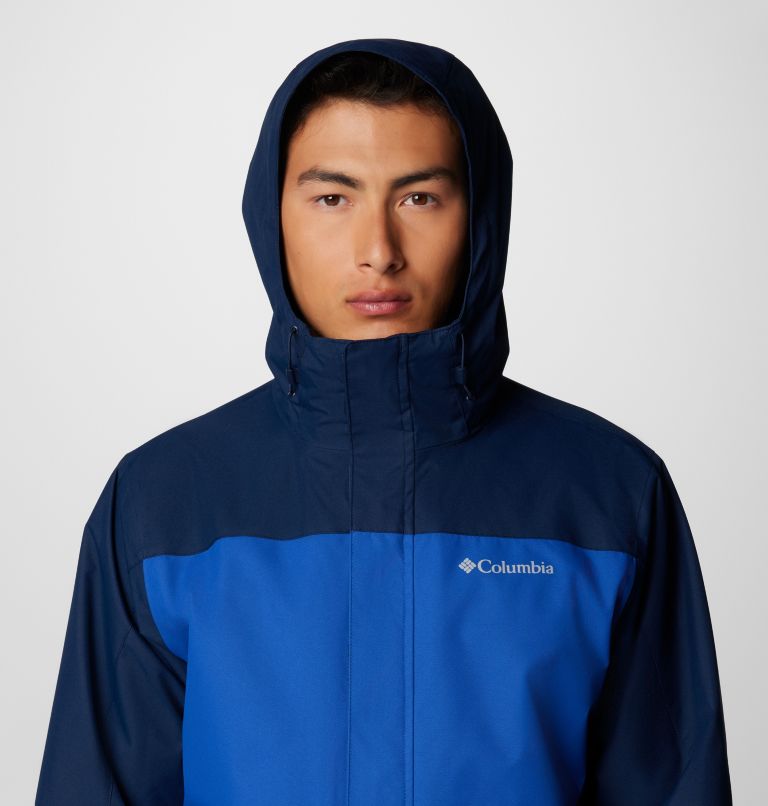 Men's Hikebound II Waterproof Hooded 3-In-1 Jacket, Color: Mountain Blue, Collegiate Navy, image 5